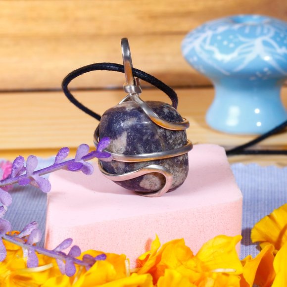 AYANA Charoite Crystal Pendant Necklace for Women - Authentic Healing Stone - Picture 6 of 8